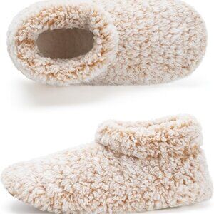 Women Indoor Fuzzy Slippers Warm Cozy House Socks Non-Slip Grippers